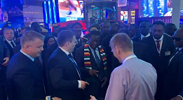 Президенты Республики Зимбабве и Республики Кения посетили экспозицию Made in Belarus на выставке Zimbabwe International Trade Fair