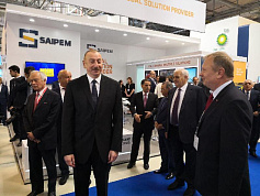 Президент Азербайджана посетил белорусскую экспозицию в рамках крупнейшей нефтегазовой выставки Закавказья 